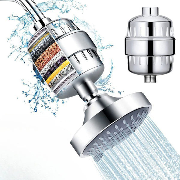 15 Stages Shower Filter High Output Shower Head Filter for Hard Water Improves Skin Condition_0